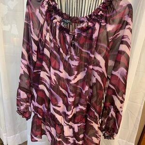 Nine West Women's Pink and Purple Blouse